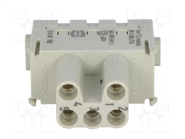 HARTING Han-Modular® Módulo Hembra HDC de 5 Pines HARTING Han-Modular® Módulo Hembra HDC de 5 Pines