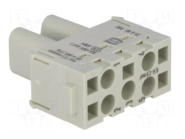 HARTING Han-Modular® Módulo Hembra HDC de 5 Pines HARTING Han-Modular® Módulo Hembra HDC de 5 Pines