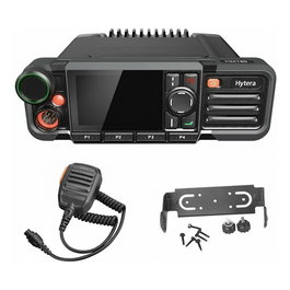 HYTERA HM785L - Walkie Talkie Radio VHF/UHF (1-25W) IP54 con Micrófono Altavoz, Soporte y Cable de Alimentación