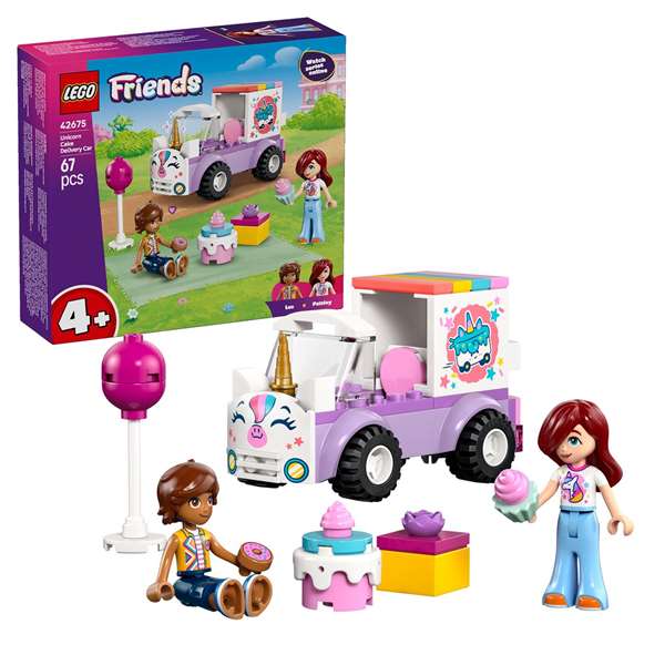 Lego Friends Juego de Construcción Coche-Unicornio de Reparto de Pasteles 41392 - Set de Construcción para Niños