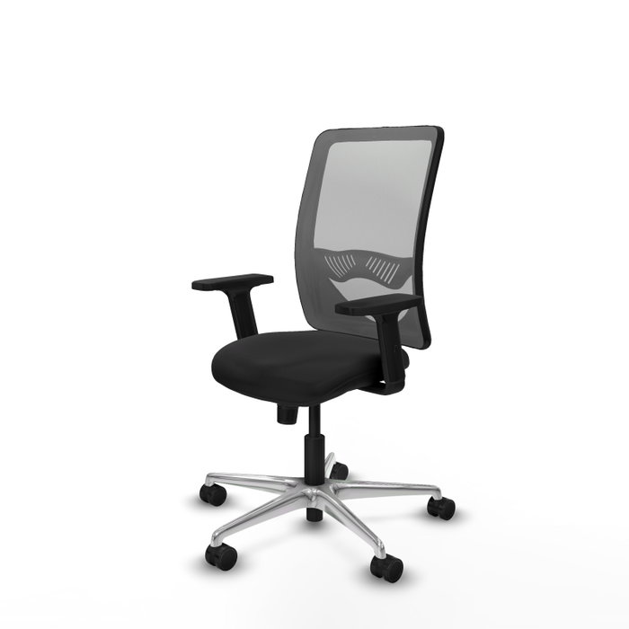 PIQUERAS Y CRESPO Silla de oficina Zulema con mecanismo Sincro, Similpiel Negro y Malla Gris PIQUERAS Y CRESPO Silla de oficina Zulema con mecanismo Sincro, Similpiel Negro y Malla Gris