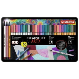 Stabilo Creative Set Arty con rotuladores surtidos y estuche de metal de 34 uds.