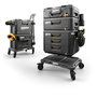 Toughbuilt Base con Ruedas Stacktech para Cajas de Herramientas, 60.7 x 48.0 x 19.3 cm, Capacidad de Carga 113 kg, 4 Ruedas con 2 Frenos, Polímero Alta Resistencia