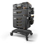 Toughbuilt Base con Ruedas Stacktech para Cajas de Herramientas, 60.7 x 48.0 x 19.3 cm, Capacidad de Carga 113 kg, 4 Ruedas con 2 Frenos, Polímero Alta Resistencia