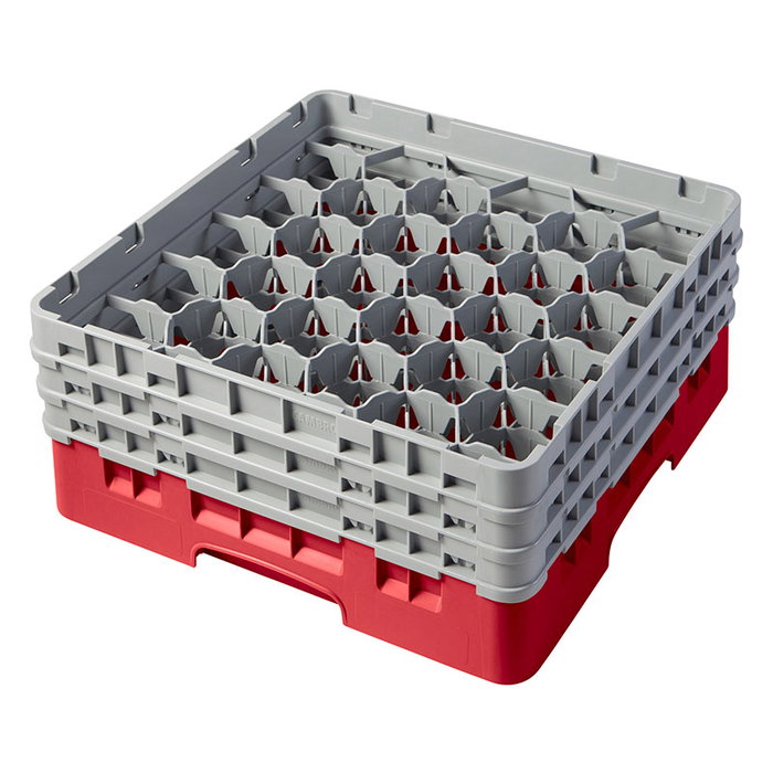 CAMBRO Cesta de lavado 30 comp. 3 alturas Rojo CAMBRO Cesta de lavado 30 comp. 3 alturas Rojo