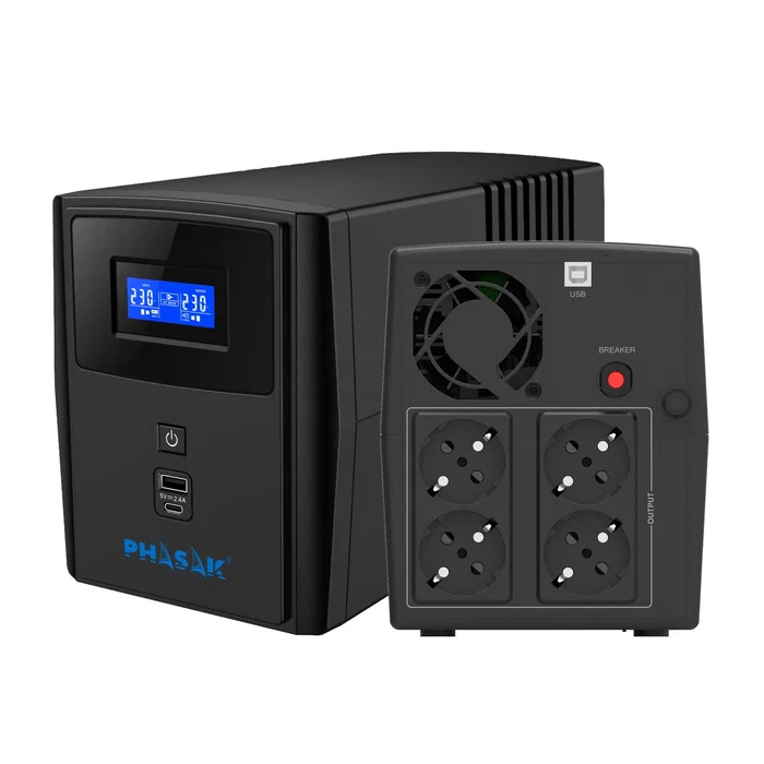 Phasak Sirius 2260VA 1320W Interactivo con AVR y Pantalla LCD