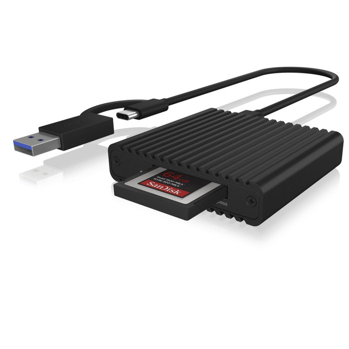 ICY BOX IB-CR404-C31 Lector de tarjetas CFast 2.0 USB 3.2 Gen 2 Negro ICY BOX IB-CR404-C31 Lector de tarjetas CFast 2.0 USB 3.2 Gen 2 Negro