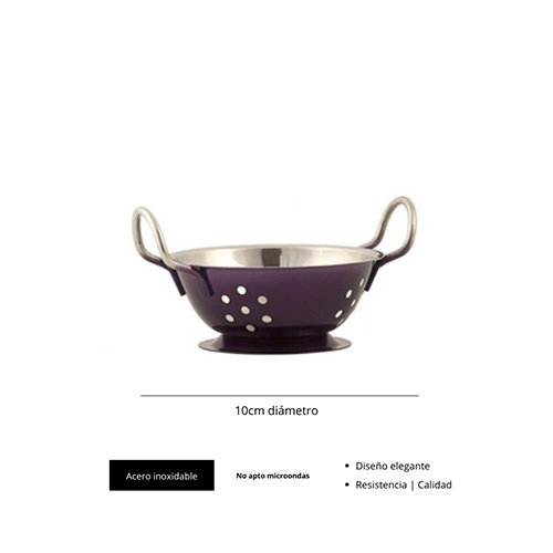 Venus Mini Escurridor Acero Inoxidable 13 cm - Color Lila
