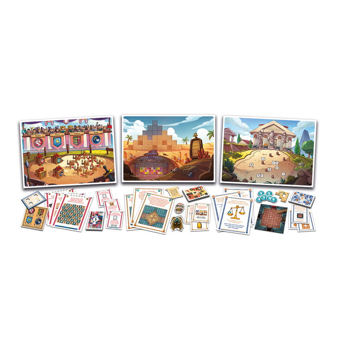 Clementoni 55497 Escape Room - Juego de Mesa Historia con 3 Aventuras: Egipto, Grecia y Edad Media, para Niños y Niñas de +8 Años