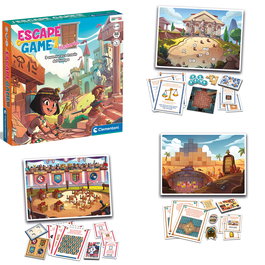 Clementoni 55497 Escape Room - Juego de Mesa Historia con 3 Aventuras: Egipto, Grecia y Edad Media, para Niños y Niñas de +8 Años