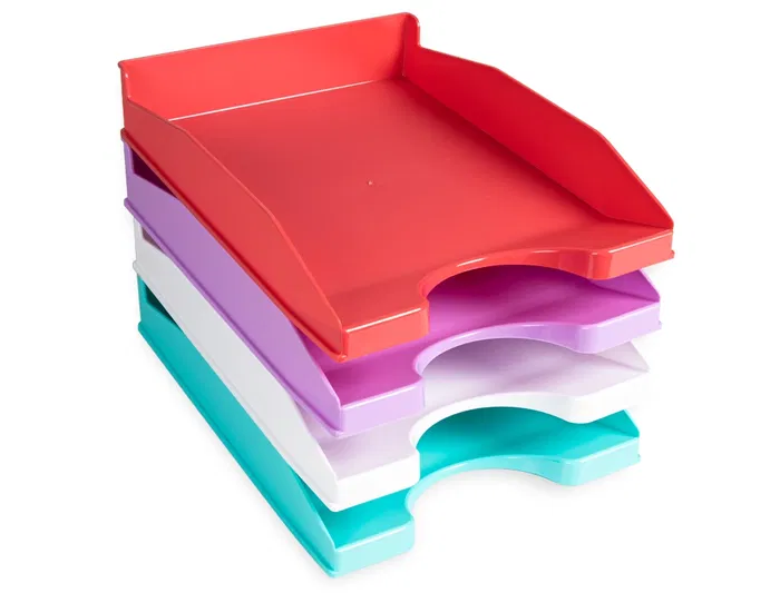 Q-connect Bandeja Sobremesa Lavanda Opaco 240x70x340 mm Plástico Alta Resistencia