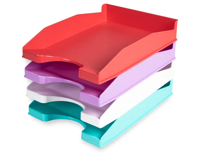 Q-connect Bandeja Sobremesa Lavanda Opaco 240x70x340 mm Plástico Alta Resistencia