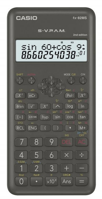 Casio FX-82MS 2nd Edition Calculadora Científica Negra