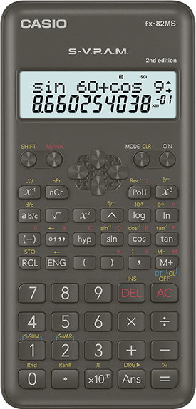 Casio FX-82MS 2nd Edition Calculadora Científica Negra