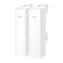 TP-LINK EAP100-BRIDGE KIT - Kit Puente WiFi Omada, 2.4 GHz N300 Wi-Fi 4 (802.11n), Interior/Exterior, IP65, 3 Puertos Fast Ethernet, PoE, Paquete de 2 Unidades, Blanco