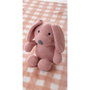 Creaciones Llopis Set Manta Cuadros Rosa Palo y Perro Peluche