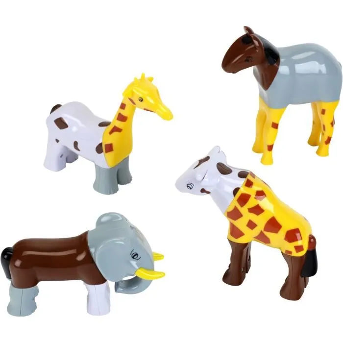 Klein 0071 Puzzle de 4 Animales Magnéticos Grandes con Bolsa, 16 Piezas - A partir de 12 Meses