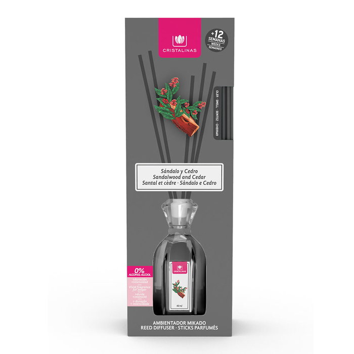 Cristalinas MIKADO Ambientador 0% Sándalo Cedro 90 ml Cristalinas MIKADO Ambientador 0% Sándalo Cedro 90 ml