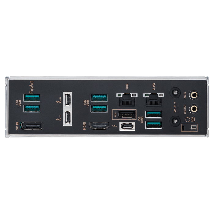 ASUS ProArt Z890-Creator WiFi Placa Base Intel Z890 ATX, LGA 1851, DDR5 hasta 9066 MHz, 4 Ranuras, Wi-Fi 7, Bluetooth 5.4, 5x M.2, 2x Thunderbolt, 10 Gb Ethernet, PCIe 5.0
