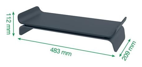 Leitz Soporte Elevador para Monitor Ajustable Ergo Gris Oscuro