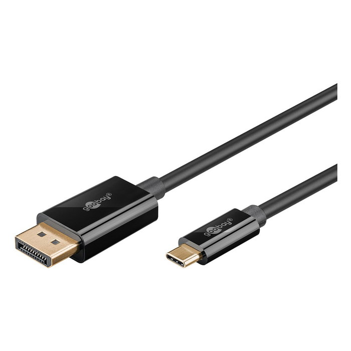 Goobay Adaptador USB-C a DisplayPort 4K 60Hz, 2 Metros, Negro Goobay Adaptador USB-C a DisplayPort 4K 60Hz, 2 Metros, Negro