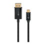 Goobay Adaptador USB-C a DisplayPort 4K 60Hz, 2 Metros, Negro