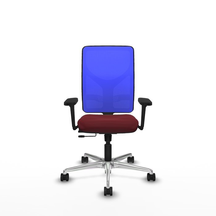PIQUERAS Y CRESPO Silla de oficina Motilla con mecanismo Sincro/Traslack, Granate y Azul PIQUERAS Y CRESPO Silla de oficina Motilla con mecanismo Sincro/Traslack, Granate y Azul