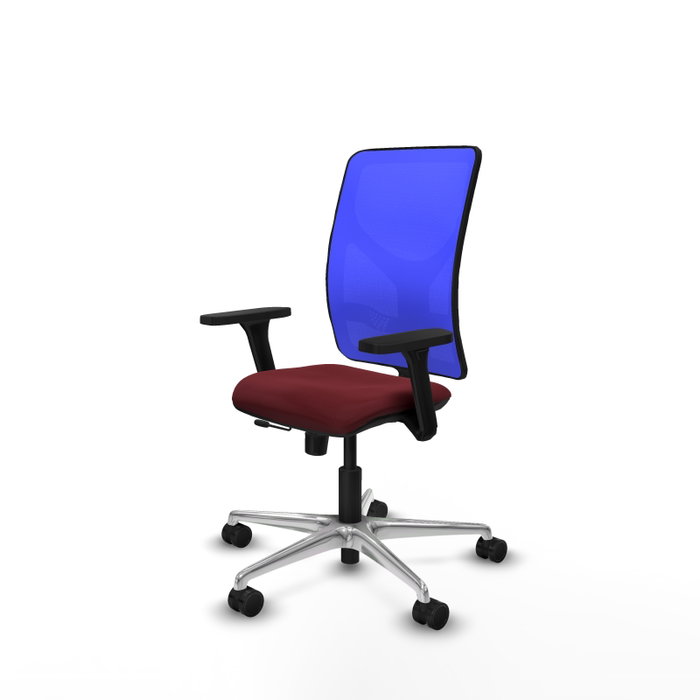 PIQUERAS Y CRESPO Silla de oficina Motilla con mecanismo Sincro/Traslack, Granate y Azul PIQUERAS Y CRESPO Silla de oficina Motilla con mecanismo Sincro/Traslack, Granate y Azul