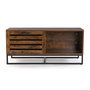 Versa Mesa de Centro Odin 40x45x100 cm - Madera, Melamina, Metal