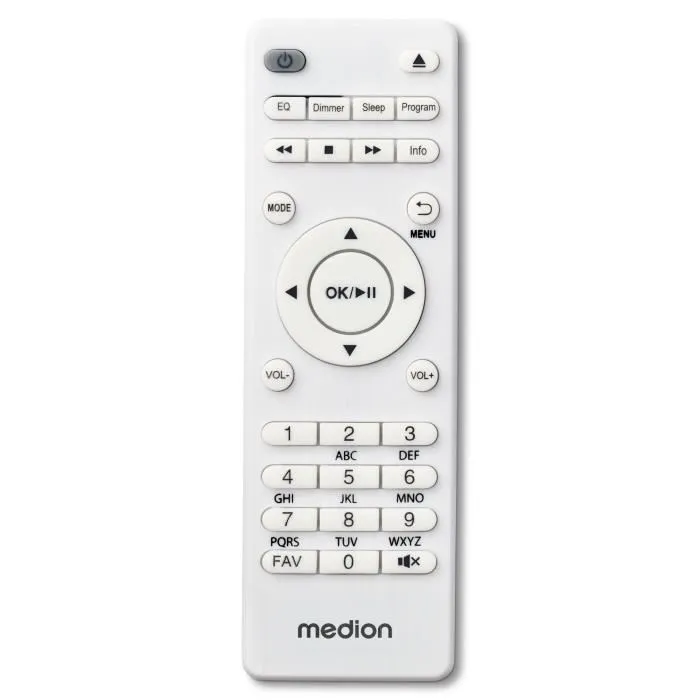 Medion AAAPE16825 Minicadena Hi-Fi Radio por Internet DAB/FM Reproductor CD 2x15W RMS Blanco