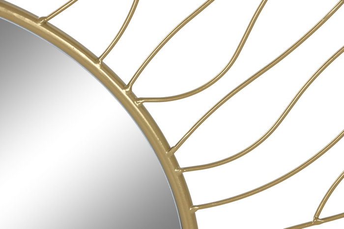 DKD Home Decor Espejo Dorado 2 x 70 x 70 cm Hierro Cristal