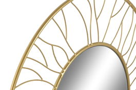DKD Home Decor Espejo Dorado 2 x 70 x 70 cm Hierro Cristal