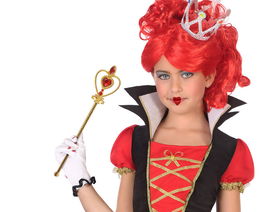 Varita Dorada Corazón Rojo Princesa Cuentos Reina Fantasía Accesorios Disfraces