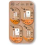 Tech One Tech Expositor De Cargadores Y Cables EKO 400801 - 4 Ganchos, Incluye 16 Productos