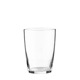 Summa Bilbo - Vaso de vidrio templado, 20 cl / 200 ml, altura 9 cm, apto lavavajillas, diseño apilable y resistente (Set de 12)