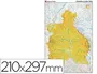 Teide Mapa mudo color Din A4 Castilla-León físico 210 x 297 mm 100 g/m²