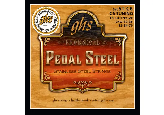 GHS Juego de Pedal Steel Super Steels - Afinación C6 GHS Juego de Pedal Steel Super Steels - Afinación C6