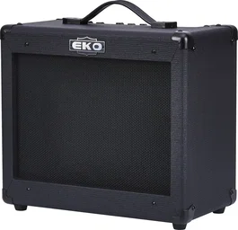 EKO Amplificador Guitarra Eléctrica Combo G-BS25 25W Negro, 1 Altavoz 10", 2 Canales (Clean/Drive), Reverb, Loop Efectos, Entrada Auriculares