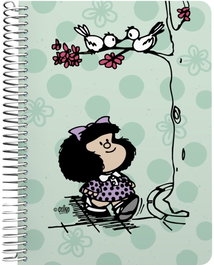 GRAFOPLAS DISEÑO Cuaderno 4º Mafalda Kiss 80H 90G 4mm 14,8x21,2x1,6cm