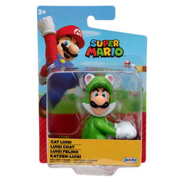 JAKKS PACIFIC Figura Luigi Felino Super Mario Nintendo 6,5cm