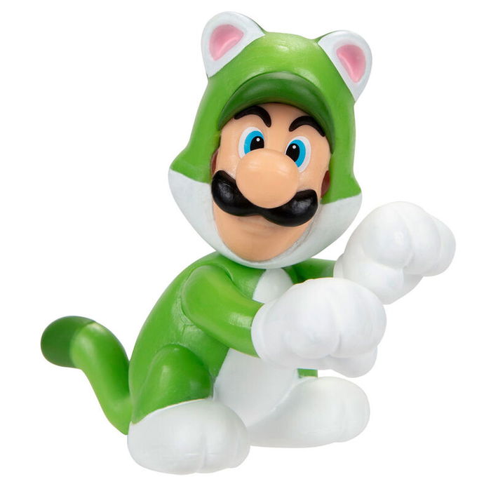 JAKKS PACIFIC Figura Luigi Felino Super Mario Nintendo 6,5cm