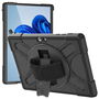eSTUFF Funda ATLANTA Defender Negra para Microsoft Surface Go 4/Go 3/Go 2 con Soporte Giratorio y Protección de Esquinas