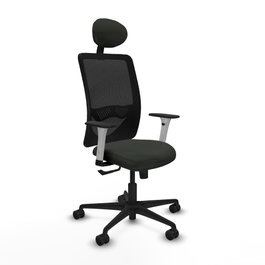 PIQUERAS Y CRESPO Silla de oficina Zulema con mecanismo Sincro, Negro