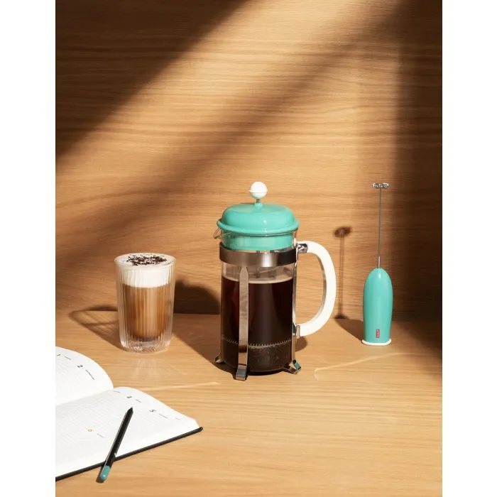 Bodum - Cafetera de émbolo (Prensa Francesa) con Jarra de Cristal, 1 Litro / 8 Tazas - BOD0699965637736