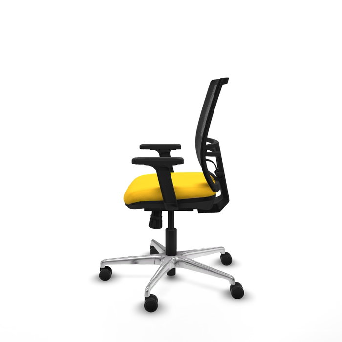 PIQUERAS Y CRESPO Silla de oficina Yunquera con mecanismo Sincro, Amarillo y Negro