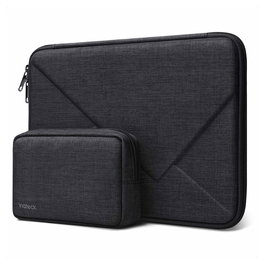 Inateck LB01007-13 Funda para Portátil 13.3" - 33.8 cm Compatible con MacBook Pro 14" y 13" (2021-2024) Color Negro, Material EVA y Poliéster, Resistente a Impactos