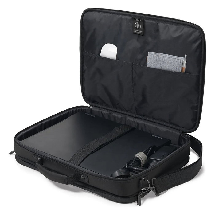 DICOTA Maletín D3250204 Multi Plus TWO Laptop Clamshell para Pantallas 14-16 Pulgadas, Negro, Poliéster, Universal