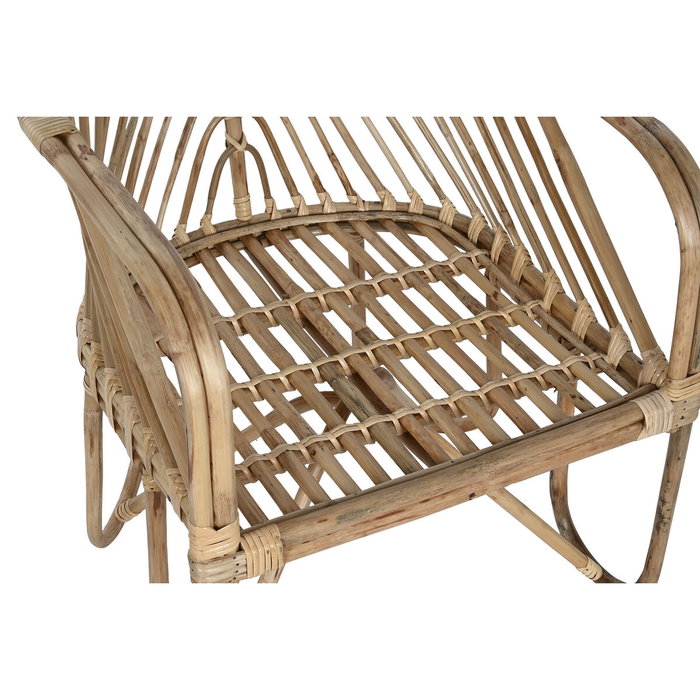 DKD Home Decor Silla de Ratán y Bambú Natural y Beige DKD Home Decor Silla de Ratán y Bambú Natural y Beige