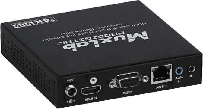 Muxlab Transmisor HDMI 4K/30 Poe Rs232 Sobre IP H.264/H.265