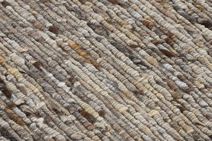 DKD Home Decor Alfombra Marron 160 x 230 cm Lana y Algodón Tejida a Mano